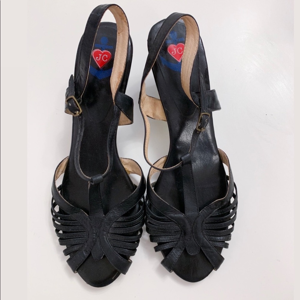 Jeffrey Campbell Vintage Retro peep toe size 7.5-8